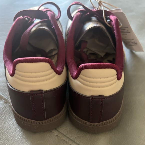 Adidas Samba Burgundy and Beige Samba Sneakers - Picture 4 of 6